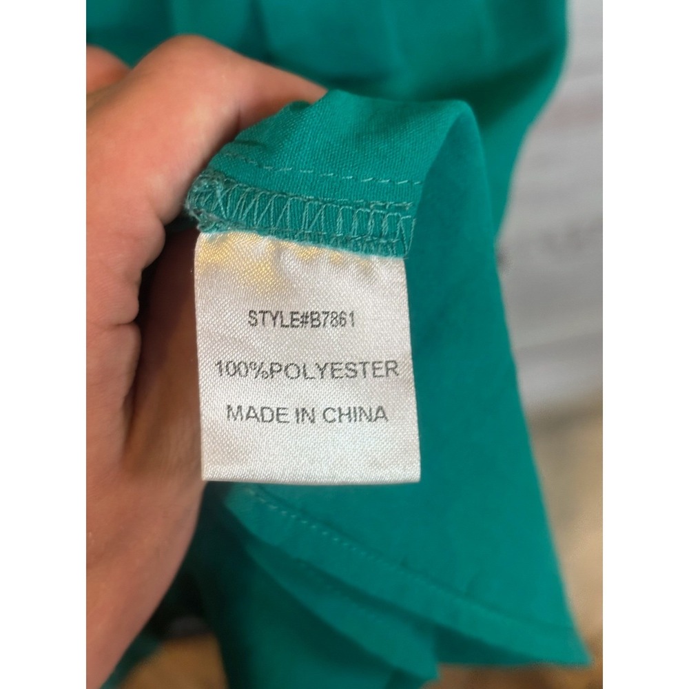Jodifl Teal Green Tiered Tie Shoulder Sleeveless Shift Dress Womens Small - Picture 5 of 9